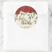 rote Rosen Hochzeit danke Ihnen für Aufkleber (Tasche)