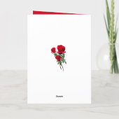 Rote Rosen Hochzeit Danksagung Dankeskarte (Rückseite)
