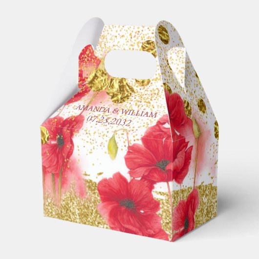 Rote Rosen Hochzeit Geschenkschachtel (Vorderseite)