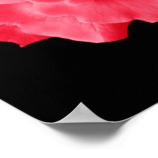 Rote Rosen Hochzeit- oder Verlobung-Banner Poster (Ecke)