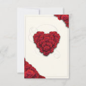 Rote Rosen Hochzeit RSVP Karte (Rückseite)