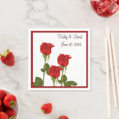 Rote Rosen (Hochzeit) Serviette (Beispiel)