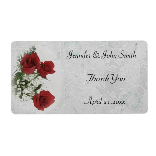 Rote Rosen Hochzeit Vielen Dank (Vorne)