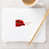 Rote Rosen Hochzeitadresse Adressaufkleber (Insitu)