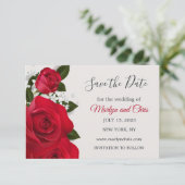 Rote Rosen Hochzeiten speichern das Datum Save The Date (Stehend Vorderseite)