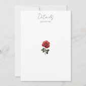 Rote Rosen Hochzeits-Einladung Einladung (Rückseite)