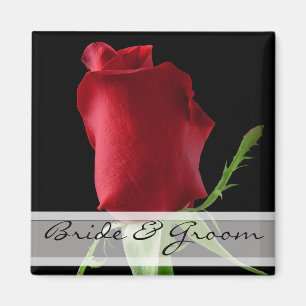 Rote Rosen Hochzeitsaufkleber Anpassen für jedes E Magnet