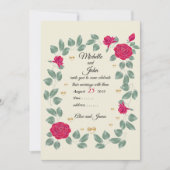 Rote Rosen Hochzeitsbrot, Brautparty Einladung (Vorderseite)