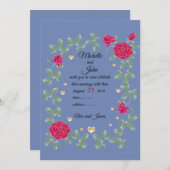 Rote Rosen Hochzeitsbrot, Brautparty Einladung (Vorne/Hinten)