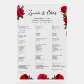 Rote Rosen Hochzeitsdiagramm - Akryllisches Zeiche Acrylschild (Vorderseite)