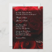 Rote Rosen Hochzeitseinladung Einladung (Vorderseite)
