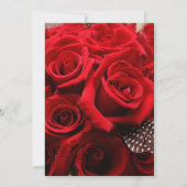 Rote Rosen Hochzeitseinladung Einladung (Rückseite)