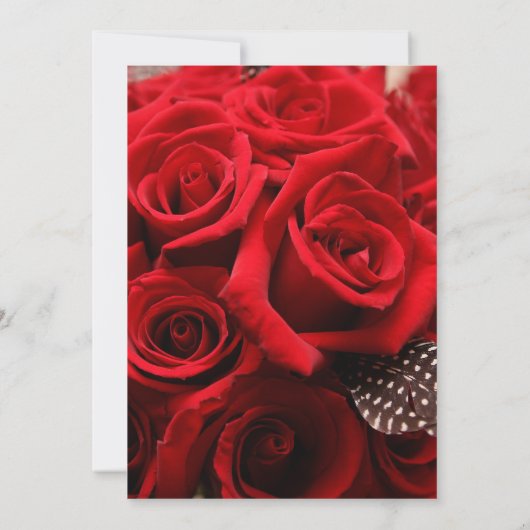 Rote Rosen Hochzeitseinladung Einladung (Rückseite)