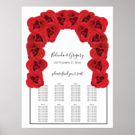 Rote Rosen Hochzeitskarte Poster