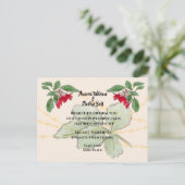 Rote Rosen Hochzeitspause Ankündigungspostkarte (Stehend Vorderseite)