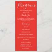 Rote Rosen Hochzeitsprogramme Menükarte (Vorderseite)