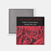 Rote Rosen Hochzeitsszenario speichern Magnet (Vorderseite/Rückseite)