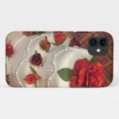 Rote Rosen Hochzeitstorte Case-Mate iPhone Hülle (Rückseite (Horizontal))