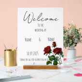 Rote Rosen Hochzeitszeichen Acrylschild (Hochzeit)