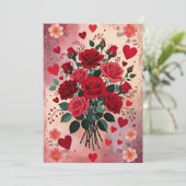 Rote Rosen, ich liebe dich, Karte (Stehend Vorderseite)