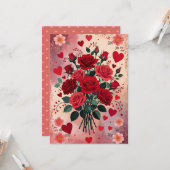 Rote Rosen, ich liebe dich, Karte (Vorderseite/Rückseite Beispiel)