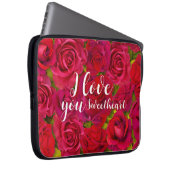 Rote Rosen Ich liebe dich Name Laptopschutzhülle (Vorne Rechts)