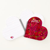 Rote Rosen Ich liebe dich Name Notizblock (Innenseite)