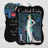 ROTE ROSEN im Cocktail-Party zum Abendessen zum Ju Einladung (Vorne/Hinten)