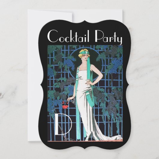 ROTE ROSEN im Cocktail-Party zum Abendessen zum Ju Einladung (Vorderseite)