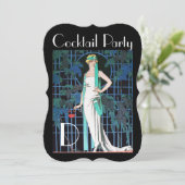 ROTE ROSEN im Cocktail-Party zum Abendessen zum Ju Einladung (Stehend Vorderseite)