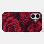Rote Rosen im gotischen Blumenmuster iPhone 16 Hül Case-Mate iPhone Hülle (Rückseite (Horizontal))