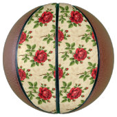 Rote Rosen im Vintage-Muster Basketball (Vertikal)