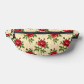 Rote Rosen im Vintage-Muster Bauchtasche (Ablage )