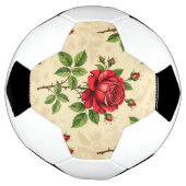 Rote Rosen im Vintage-Muster Fußball (Gedreht)