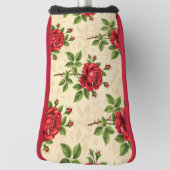 Rote Rosen im Vintage-Muster Golf Headcover (Rotieren 90)