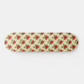 Rote Rosen im Vintage-Muster Skateboard (Horizontal)