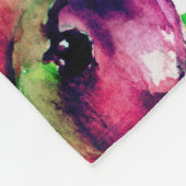 Rote Rosen im weißen Hintergrund Fleecedecke (Ecke)