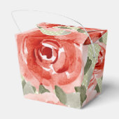 Rote Rosen in Aquarellfarben - Ausstieg Geschenkschachtel (Rückseite)