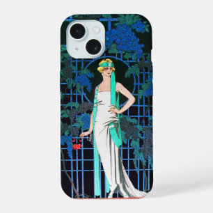 ROTE ROSEN IN DER NACHT,BEAUTY FASHION MONOGRAMM iPhone 15 HÜLLE