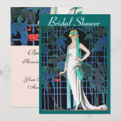 ROTE ROSEN IN DER NACHT, BRAUTPARTY EINLADUNG (Vorne/Hinten)