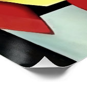 Rote Rosen in einer geometrischen Abstrakten roten Poster (Ecke)