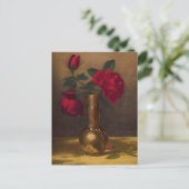 Rote Rosen in einer japanischen Vase, Martin Johns Postkarte (Stehend Vorderseite)