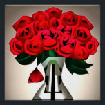 Rote Rosen in Vase Art Deco Abstrakte Kunst Poster<br><div class="desc">Rote Rosen In Vase Art Déco Abstrakte Kunst ist ein schönes rote Rose Gemälde. Ein bedeutsames und symbolisches Thema: Die rote Rose steht für wahre Liebe. Eine Hochzeitsbotschaft von Lancashire: Ideal für Gärtner, Floristen, Gartenbauer oder Rose-Liebhaber. Rose sind das Symbol für Liebe und Romantik. Denken Sie an den Valentinstag, die...</div>