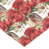 Rote Rosen in Vases Table Runner Kurzer Tischläufer (Ecke)