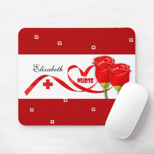 Rote Rosen Individuelle Name Geschenkmousse Pad fü Mousepad (Mit Mouse)