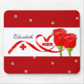 Rote Rosen Individuelle Name Geschenkmousse Pad fü Mousepad (Vorne)