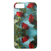 Rote Rosen iPhone Case (Rückseite)