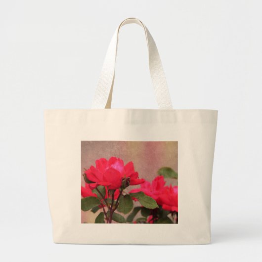 Rote Rosen Jumbo Stoffbeutel (Vorne)