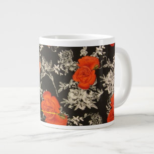 Rote Rosen Jumbo-Tasse