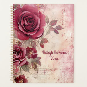 Rote Rosen Junk Journal Style Illustration Classic Planer